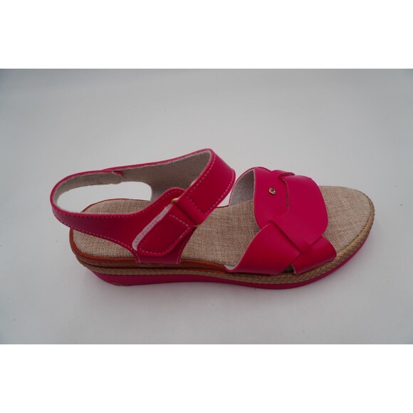 Shein Pink Braid Detail Midsole Espadrille Wedge Sandals Size 43 - Picture 4 of 12